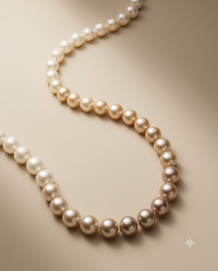 Kairo collection — pearls in a seamless progression of colour from light to deep