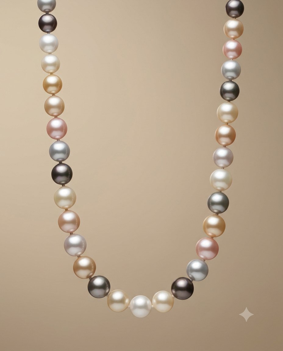 Irodori collection — four to five pearl colours arranged into a deliberate visual rhythm