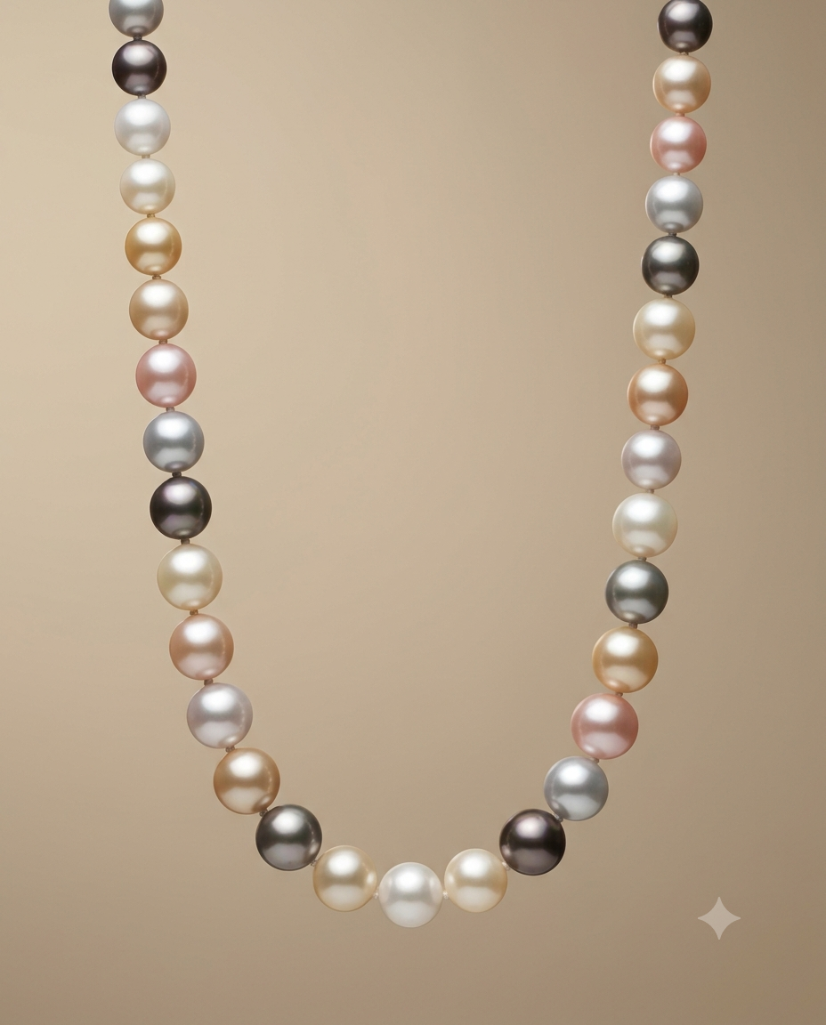 Irodori collection — four to five pearl colours arranged into a deliberate visual rhythm