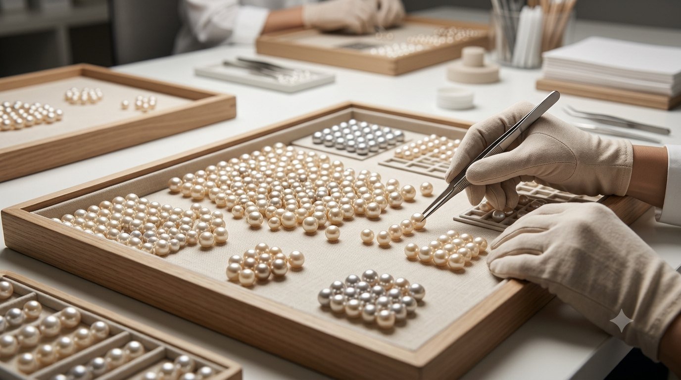 Pearl sorting, processing and strand development